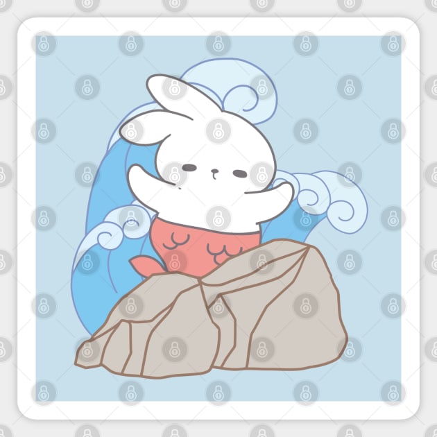 The Mermaid Bunny Part of Your World Sticker by LoppiTokki